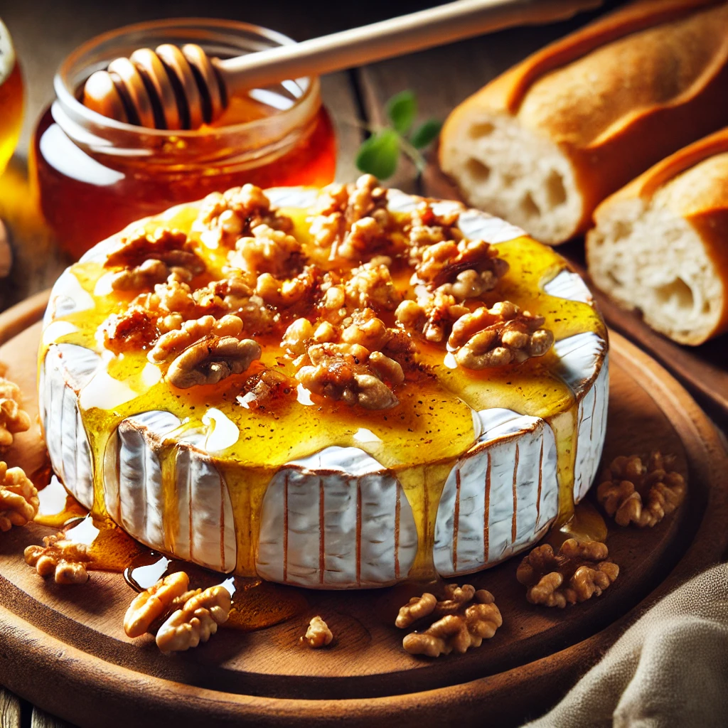 Camembert au Four avec du Miel et des Noix