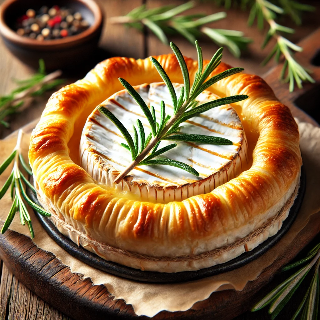 Recette de Camembert au Four en Croûte de Pâte Feuilletée