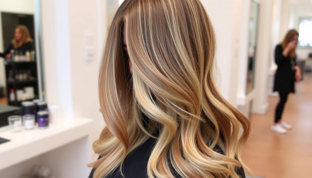 balayage coupe de cheveux mi long dégradé