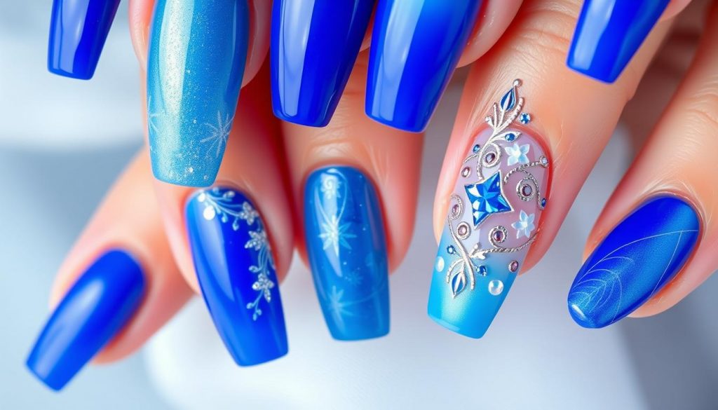 bleu ongles