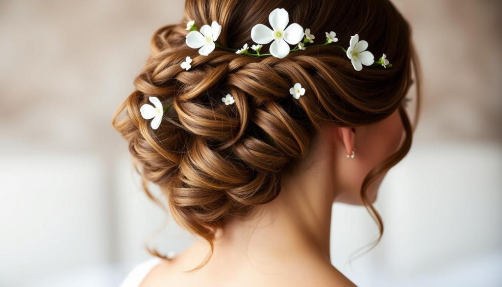 coiffure mariage cheveux bouclés