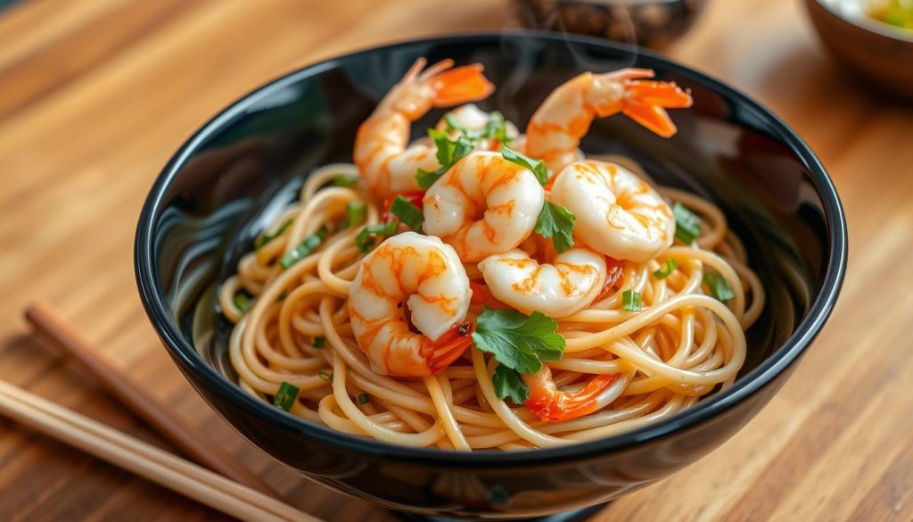 crevettes nouilles chinoises