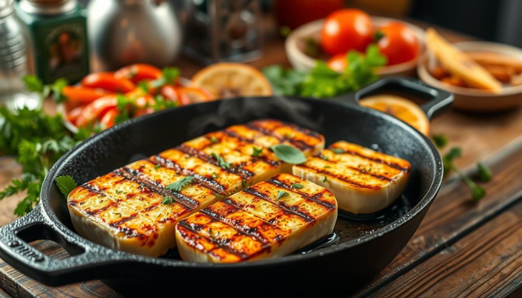 cuisson halloumi