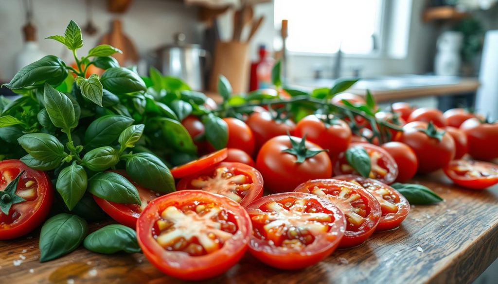 préparation tomates bruschetta