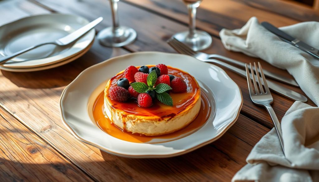 présenter flan patissier