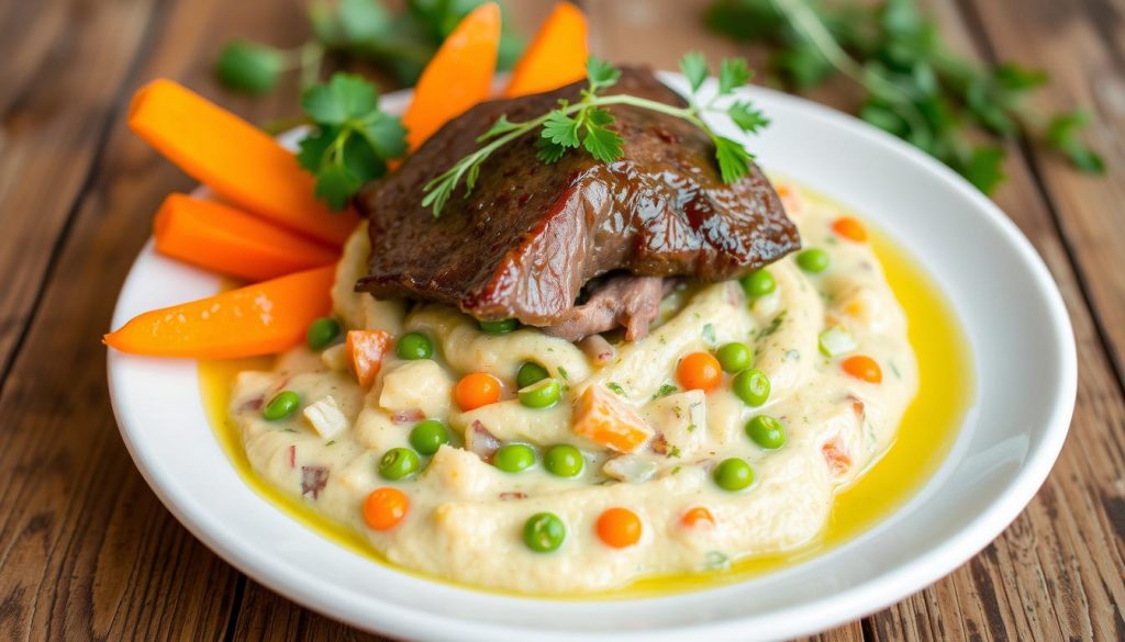 purée légumes foie de bœuf