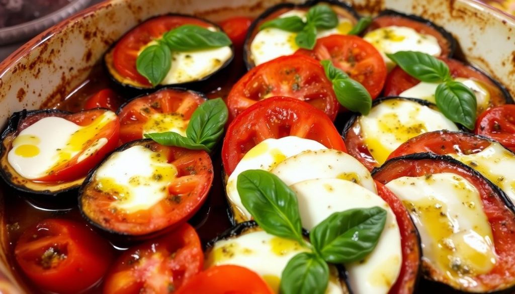 recette aubergine tomate mozzarella au four