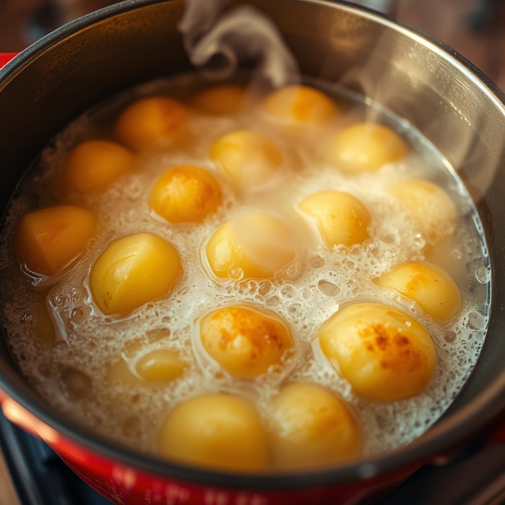 boiling potatoes boiling potatoes